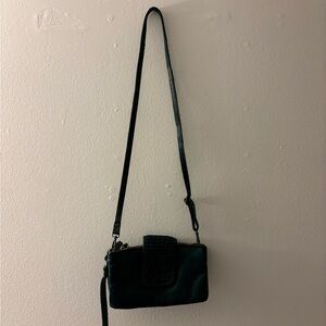Elegant Black Leather Crossbody Bag